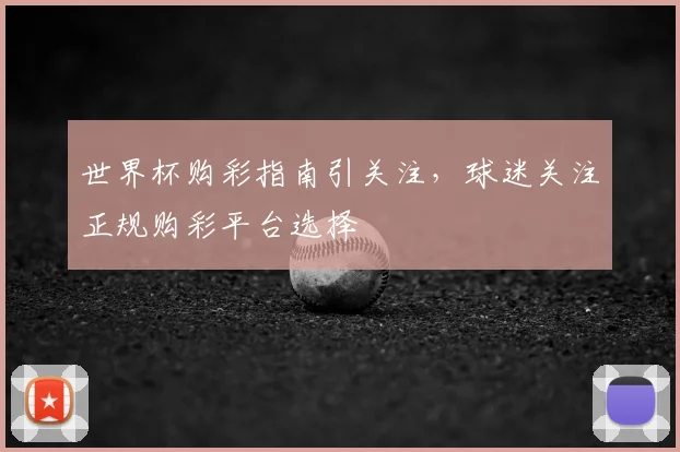 世界杯购彩指南引关注，球迷关注正规购彩平台选择